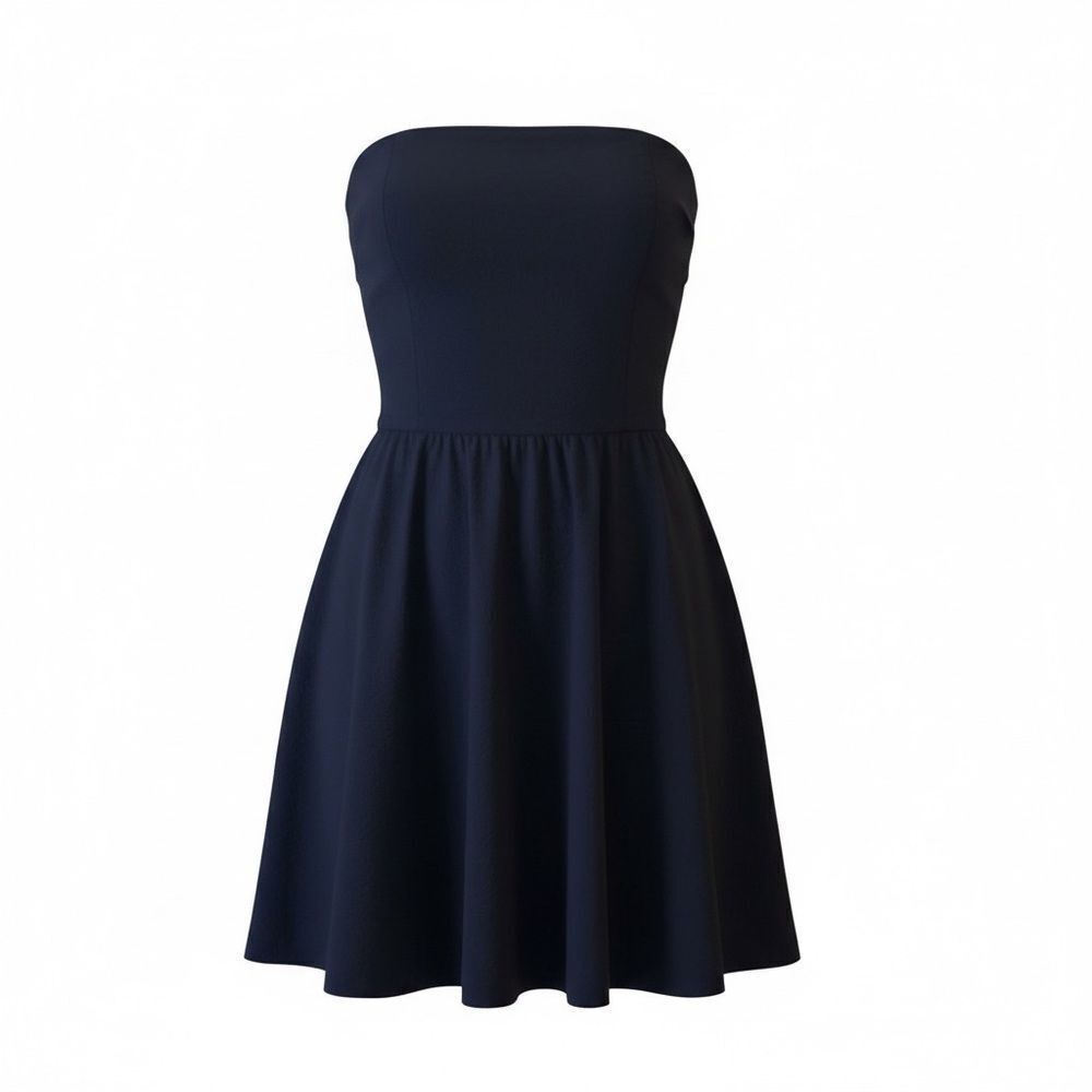 Gap 100% Cotton Strapless Exposed Zipper Mini Dress